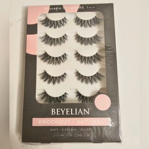 BEYELIAN False Eyelashes, 3D Faux Mink Eyelashes Knockout Natural
